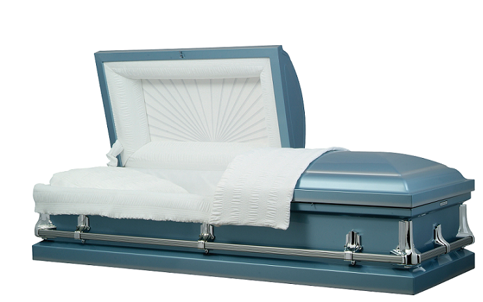 Photo of American Blue Metal Casket Casket