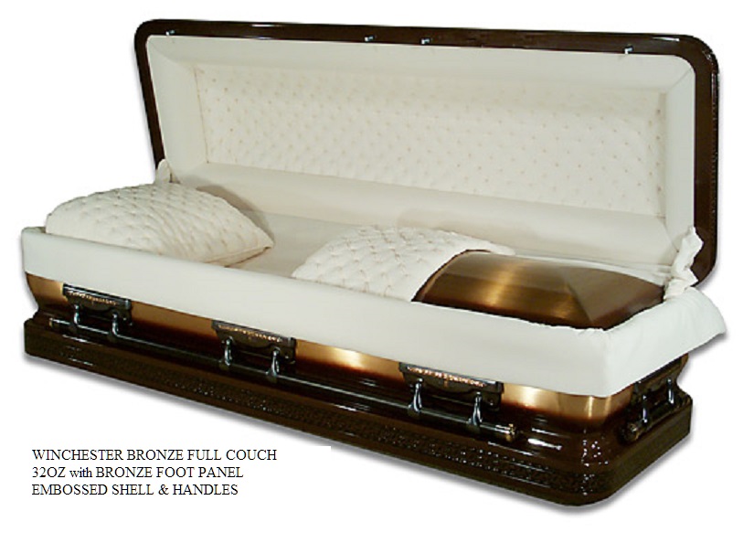 Image of Winchester Full Couch Bronze with Foot Panel Casket