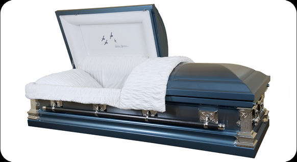 Photo of GOING HOME SKY BLUE Metal Casket Casket