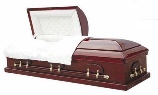 Photo of Executive Solid Poplar Wood Casket Casket