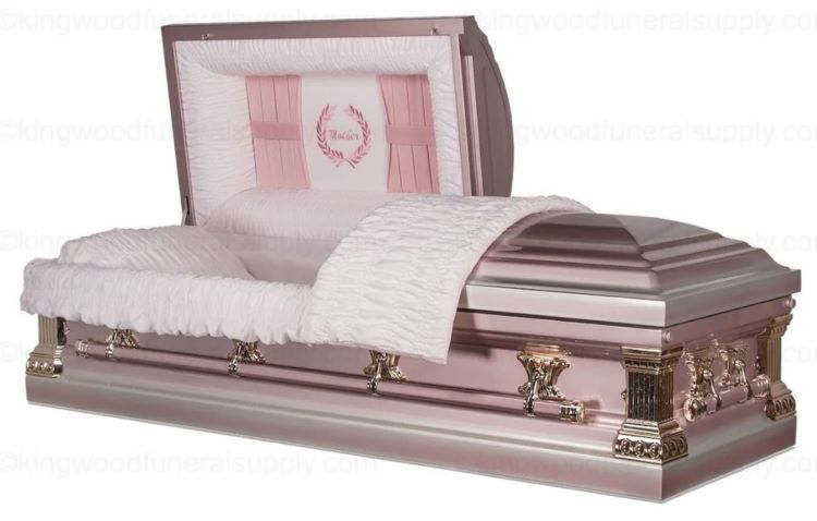 Image of MOTHER Orchid & Pink Steel Casket Casket