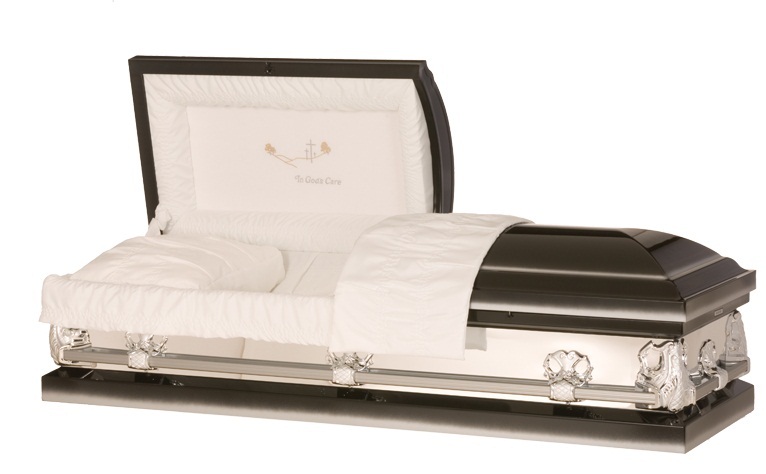 Photo of Mirror Ebony Metal Casket Casket