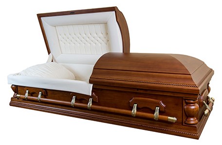 Image of ANGEL - Cherry Veneer Matte Finish Wood Casket Casket