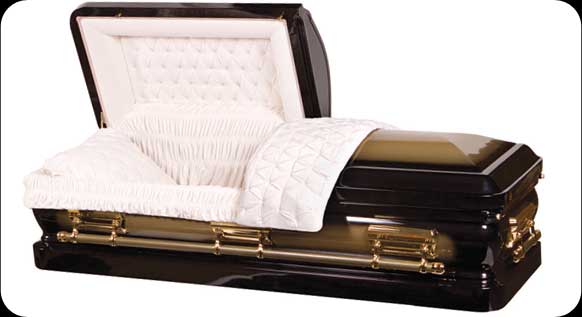 Image of EBONY GOLD 18gauge Steel Casket Casket