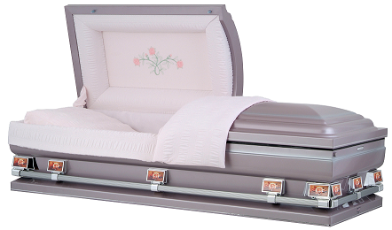 Image of Orchard Silver TRIPLE ROSE OverSize Casket Casket