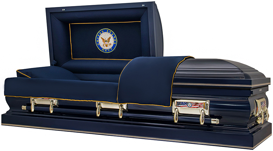 Photo of US NAVY BLUE - HONOR STEEL CASKET Casket