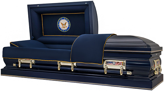 Image of US NAVY BLUE - HONOR STEEL CASKET Casket