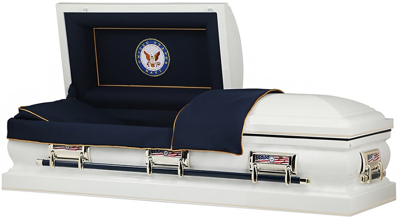 Photo of US NAVY WHITE - HONOR STEEL CASKET Casket