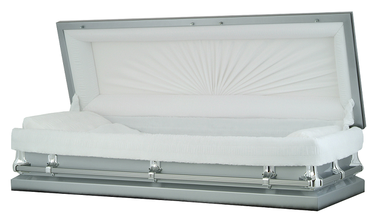 Photo of Silver Steel Full Couch Casket Casket