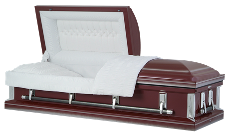 Photo of Burgandy Finish American Steel Casket Casket