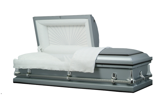 Image of American Silver Metal Casket Casket