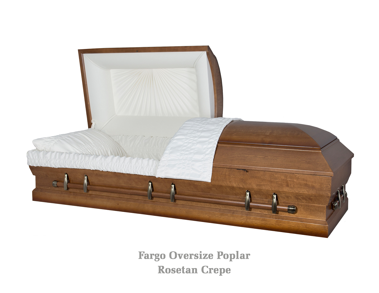 Photo of SOLID POPLAR - Fargo 26 inch OVERSIZE WOOD CASKET Casket