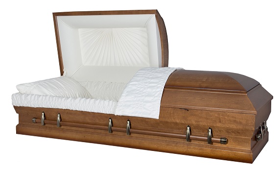 Image of SOLID POPLAR - Fargo 26 inch OVERSIZE WOOD CASKET Casket