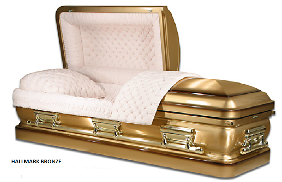 Photo of Bronze - Hallmark 32oz Gold Brushed Finish Casket