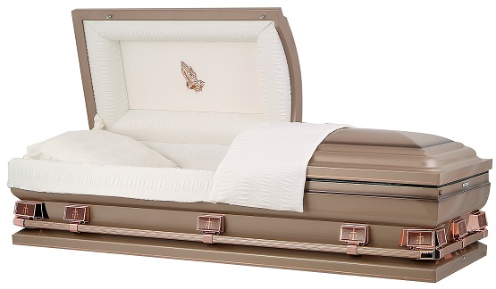 Image of PRAYING HANDS Coppertone American Oversize Casket Casket