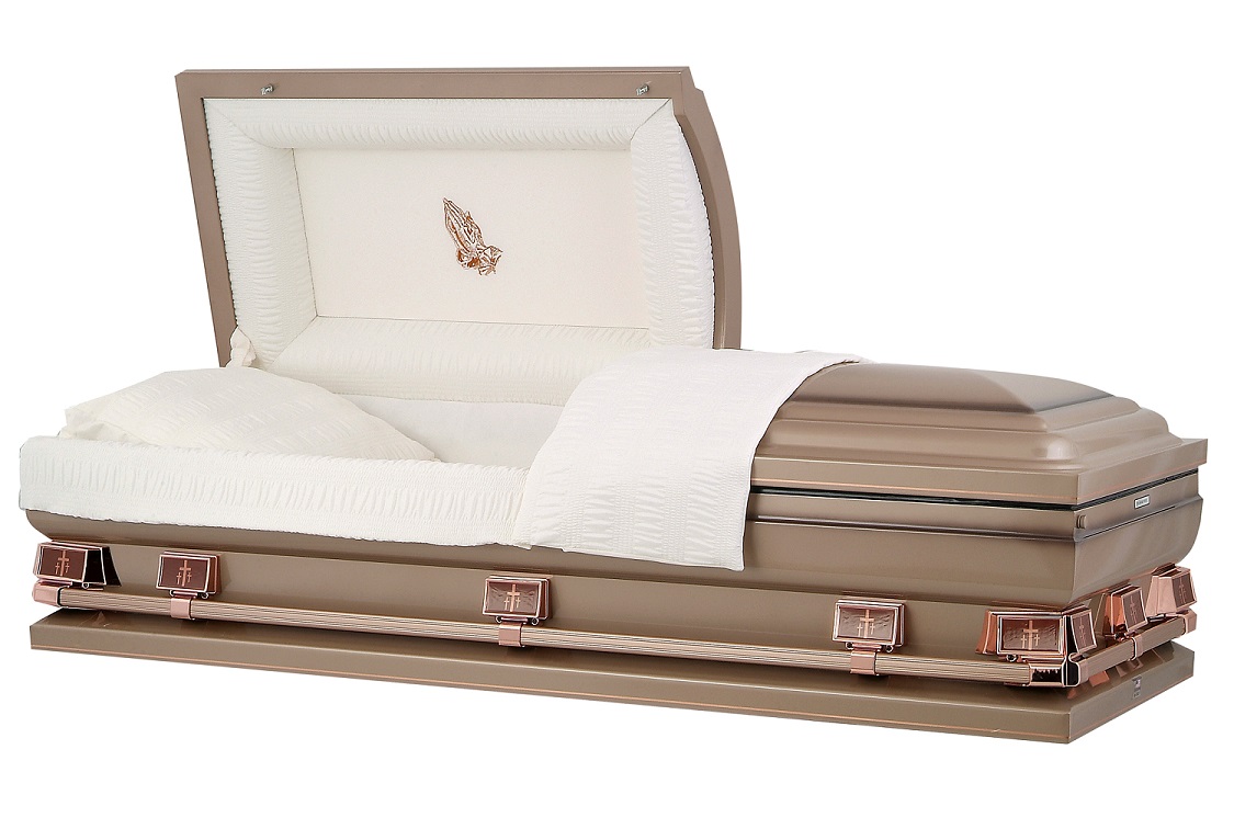 Photo of PRAYING HANDS Coppertone American Oversize Casket Casket