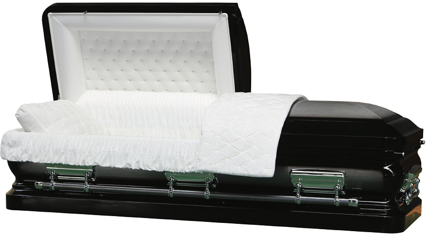 Photo of EBONY BLACK ROYALE Steel Casket Casket