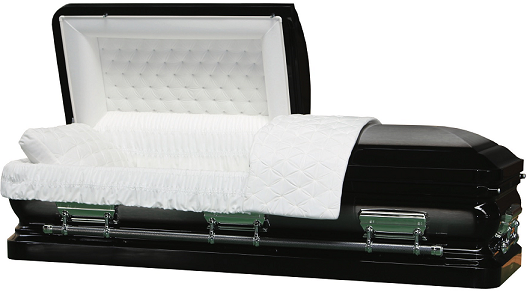 Image of EBONY BLACK ROYALE Steel Casket Casket