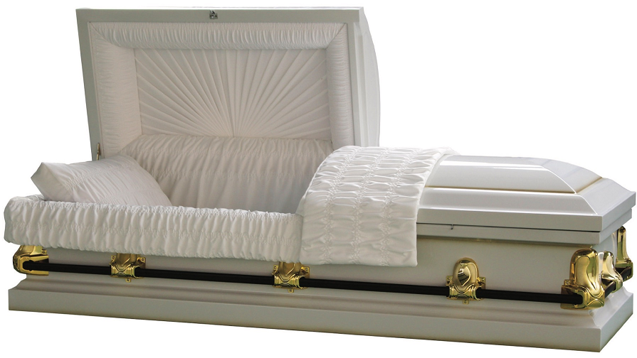 Photo of Galaxy WHITE/GOLD Steel Casket Casket