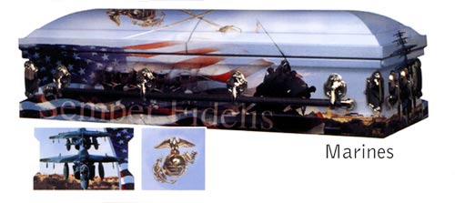 Image of AAA - US MARINE CORP Art Casket Casket